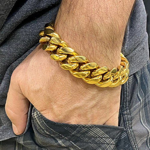 Bracciale uomo maglia cubana - bracciale,