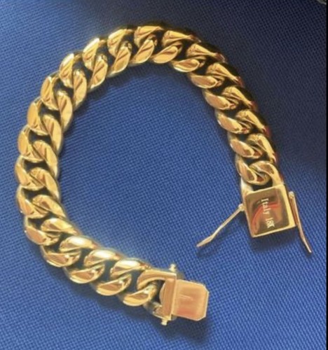 Bracciale uomo inciso oro