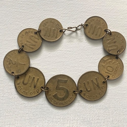 Bracciale vintage monete - bracciale,