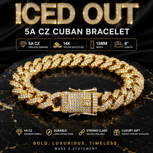 Bracciale cubano iced out - cubano,