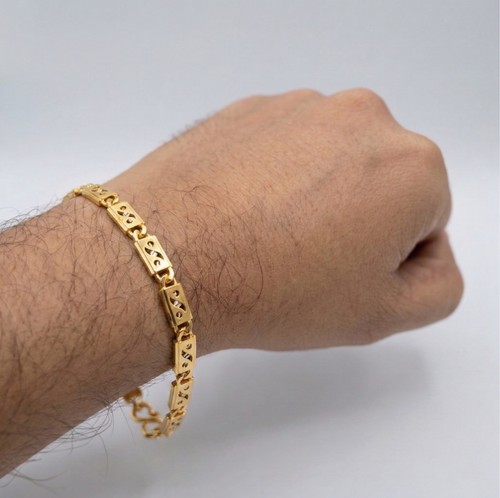 Bracciale uomo maglia oro - uomo,